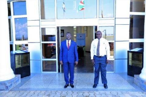 Hon. John Mulimba with Mr. Wafula James Bichachi, Accounting Officer