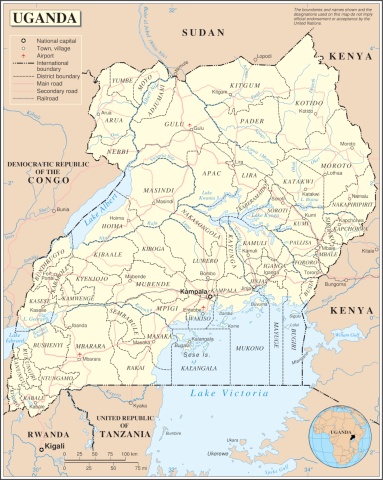 Map of Uganda